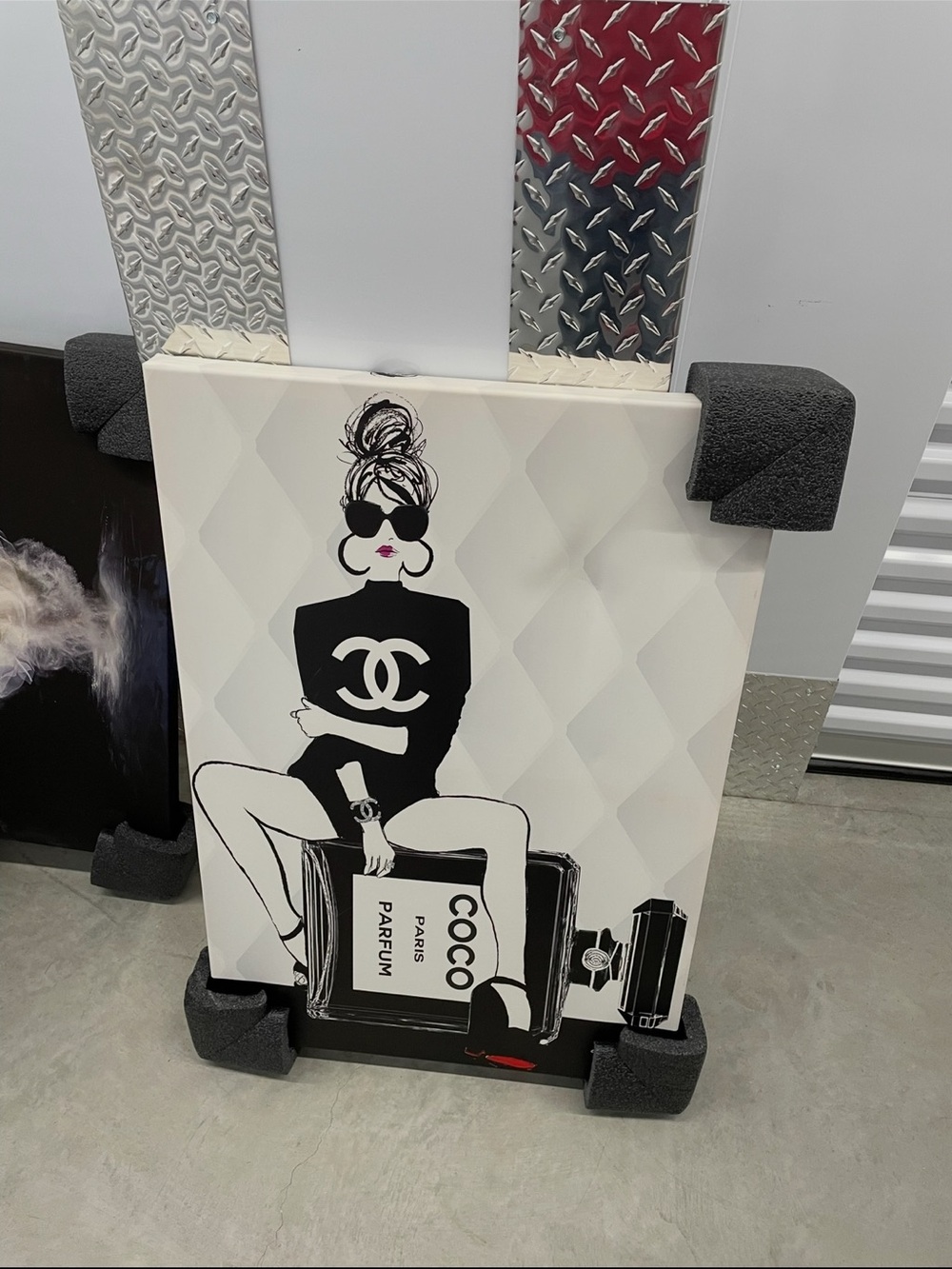 CHANEL Black & Cream Fashion Info Grid Art